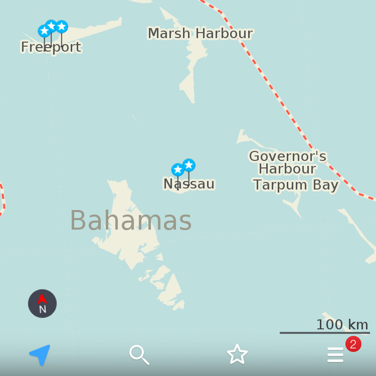 バハマの地図